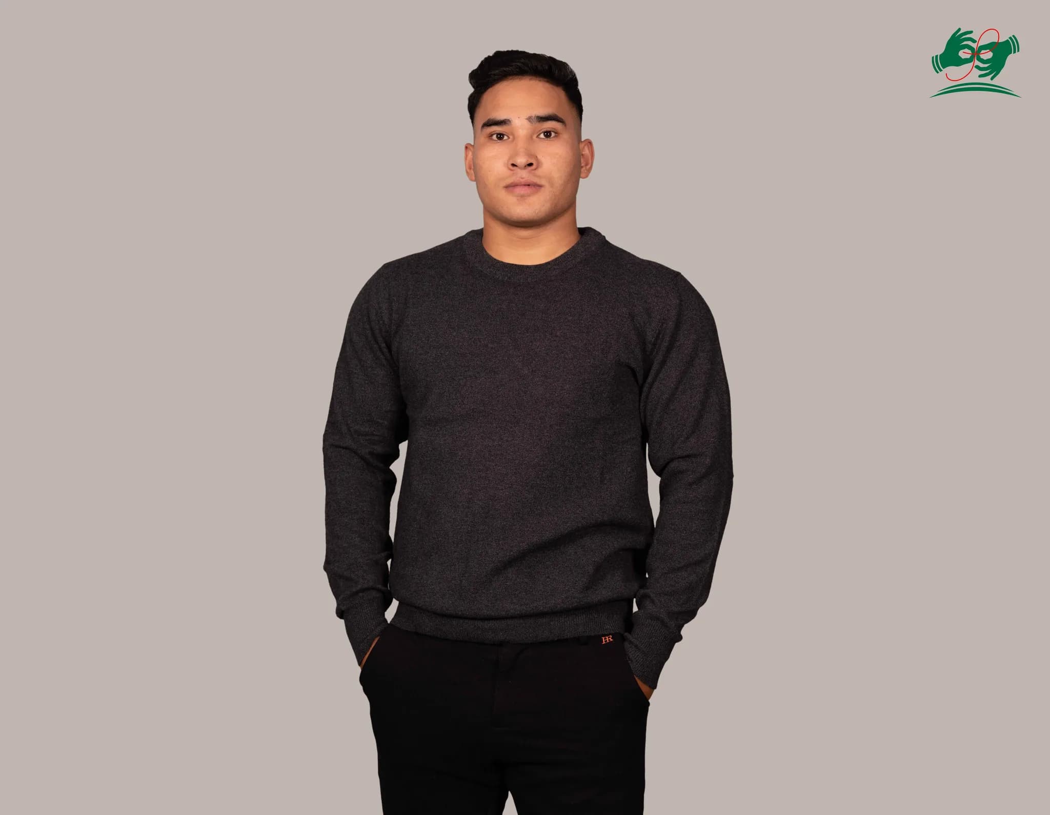 Black Cashmere Sweaters for Men