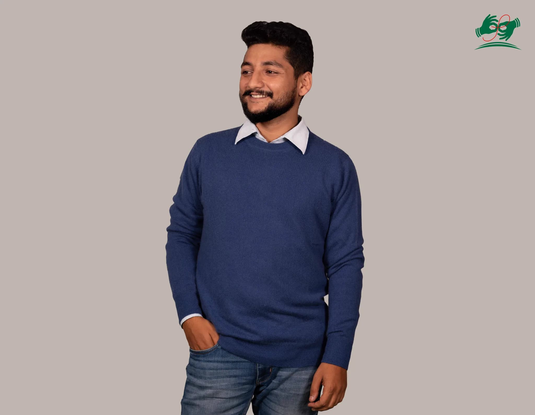 Navy Cashmere Sweaters for Men